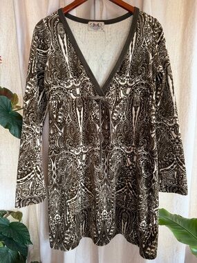 Vintage Juicy Couture Velour Paisley Dress